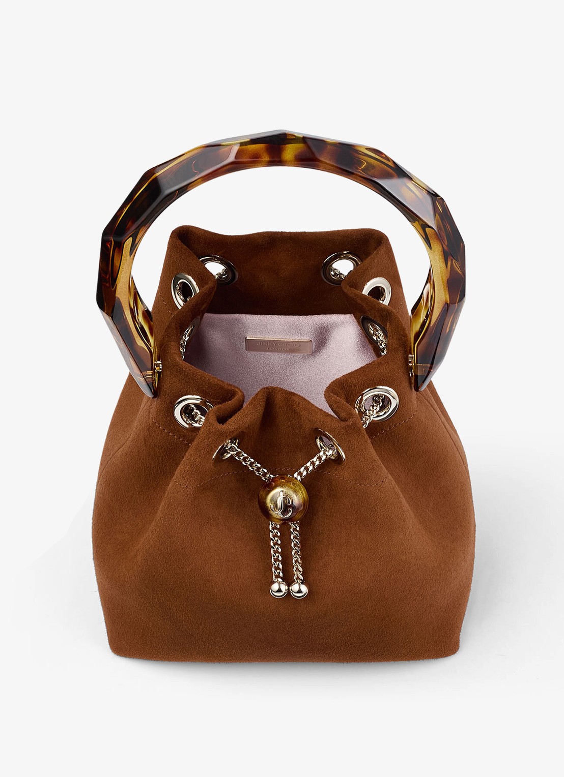 Jimmy Choo Bon Bon handtas van geitensuède - detail 4 bruin