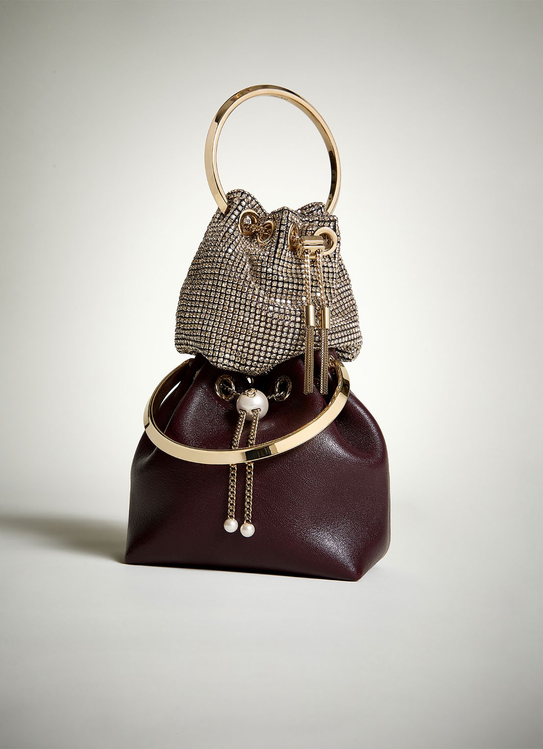 Jimmy Choo Bon Bon handtas van raffia - detail 5 bruin