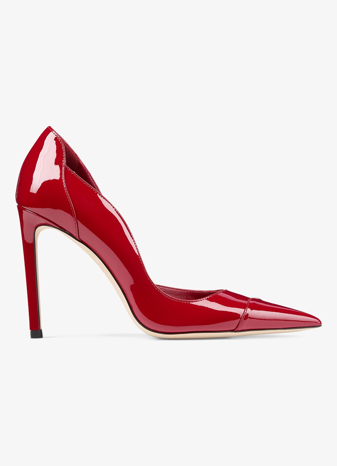 Jimmy Choo Brigitte 100 pump van lakleer - voorkant 4 rood