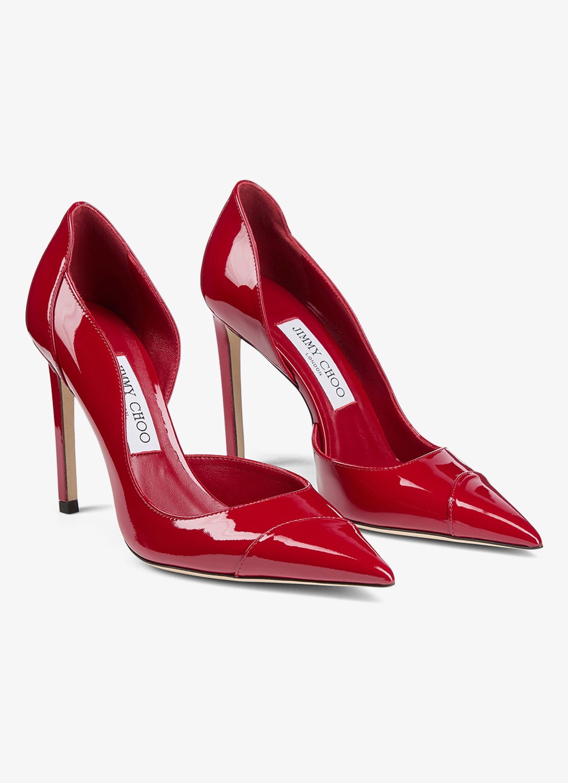 Jimmy Choo Brigitte 100 pump van lakleer - voorkant 5 rood