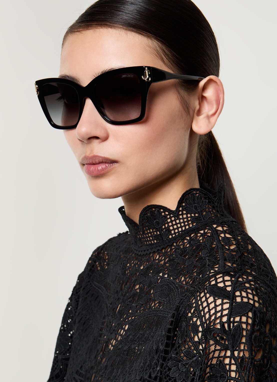 Jimmy Choo Butterfly zonnebril JC5012 - voorkant 5 zwart