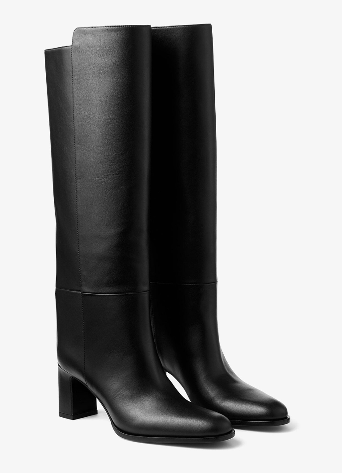 Jimmy Choo Caly 65 laars van kalfsleer - voorkant 4 zwart