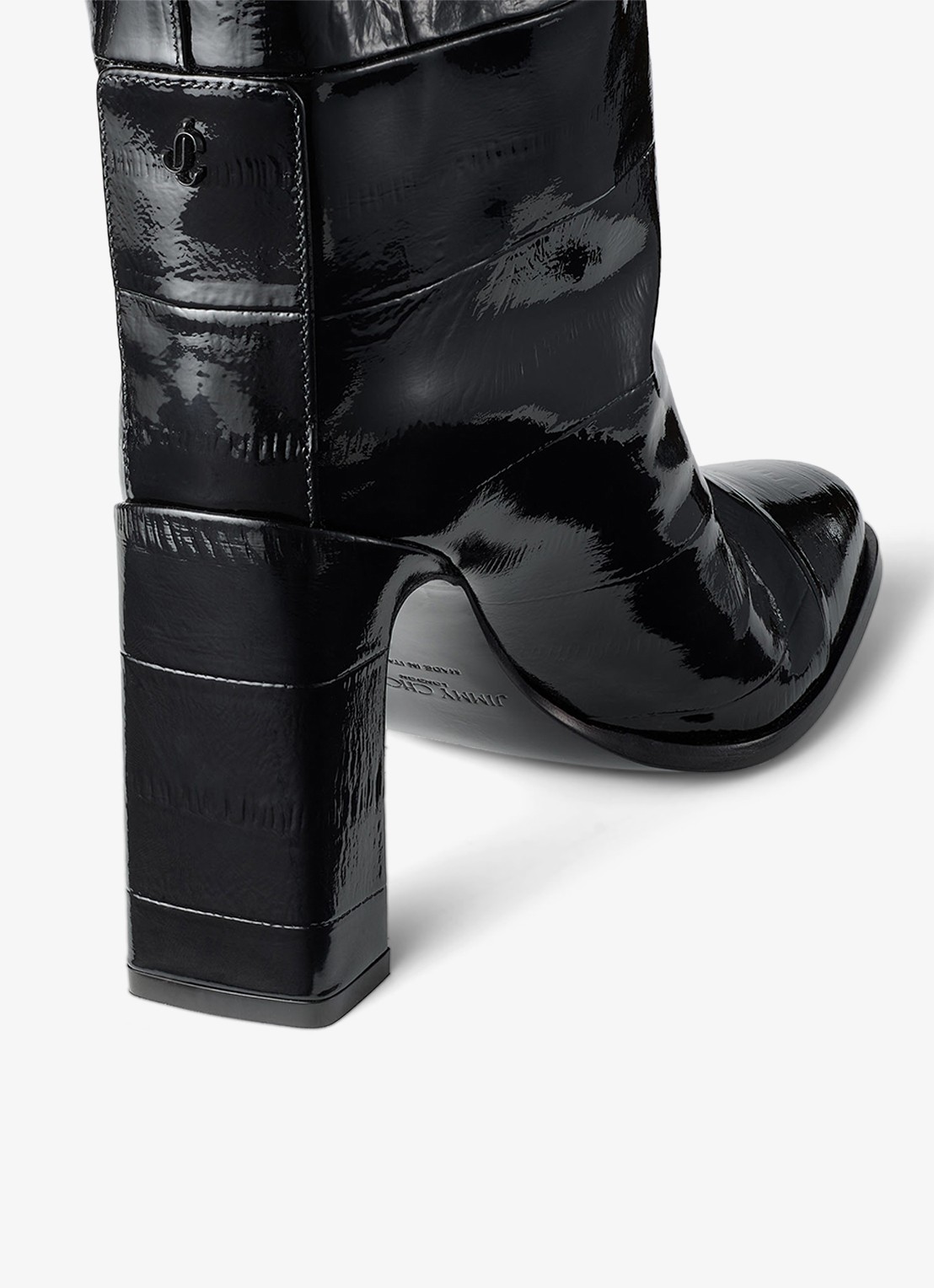 Jimmy Choo Caly 85 overknee laars van kalfsleer  - detail 3 zwart