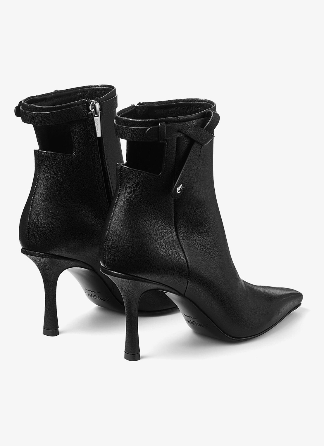 Jimmy Choo Camie 85 enkellaarsje van geitenleer - achterkant 4 zwart