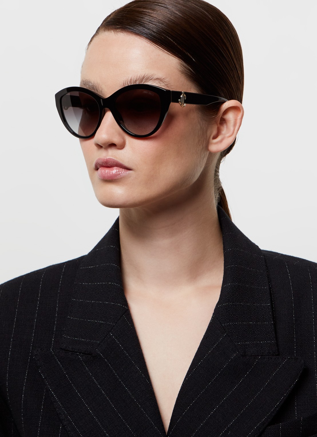 Jimmy Choo Cat Eye zonnebril JC5007 - voorkant 2 zwart