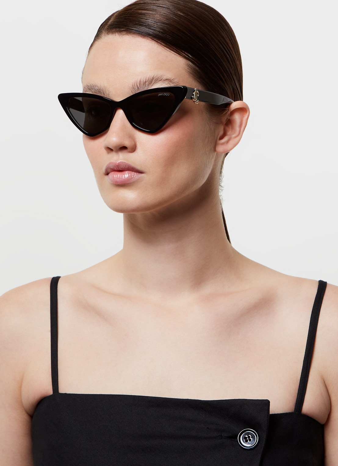 Jimmy Choo Cat Eye zonnebril JC5008 - voorkant 5 zwart