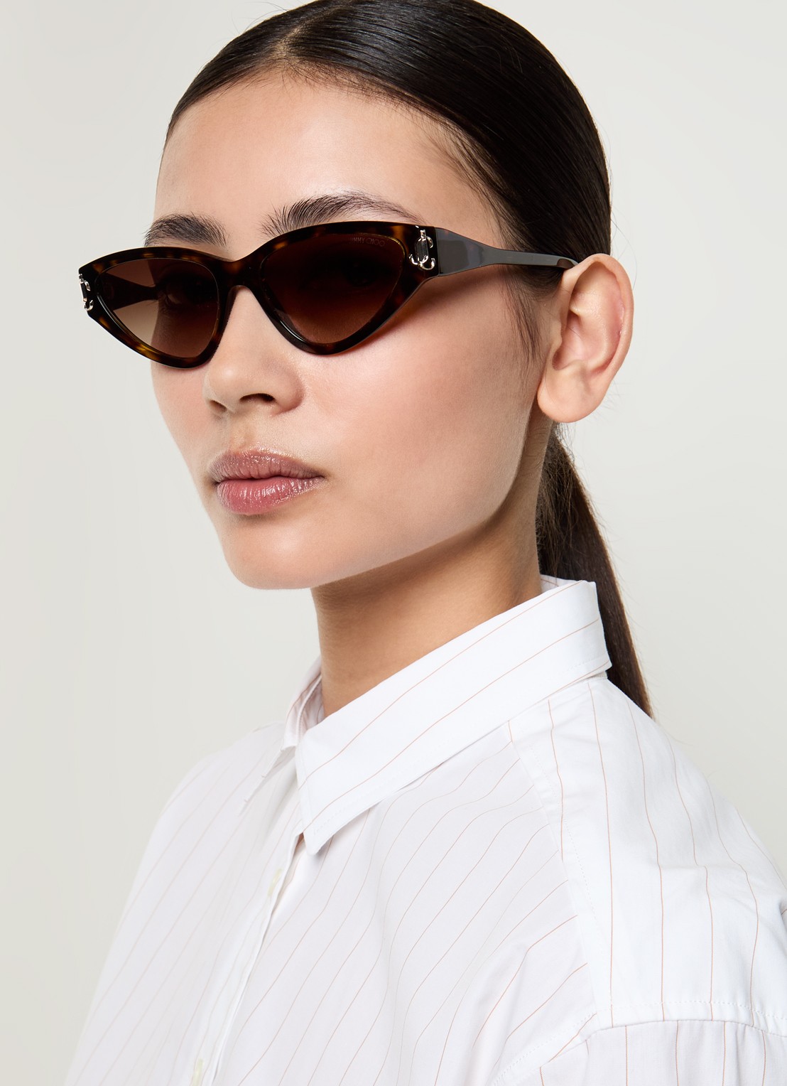 Jimmy Choo Cat Eye zonnebril JC5019 - voorkant 5 bruin