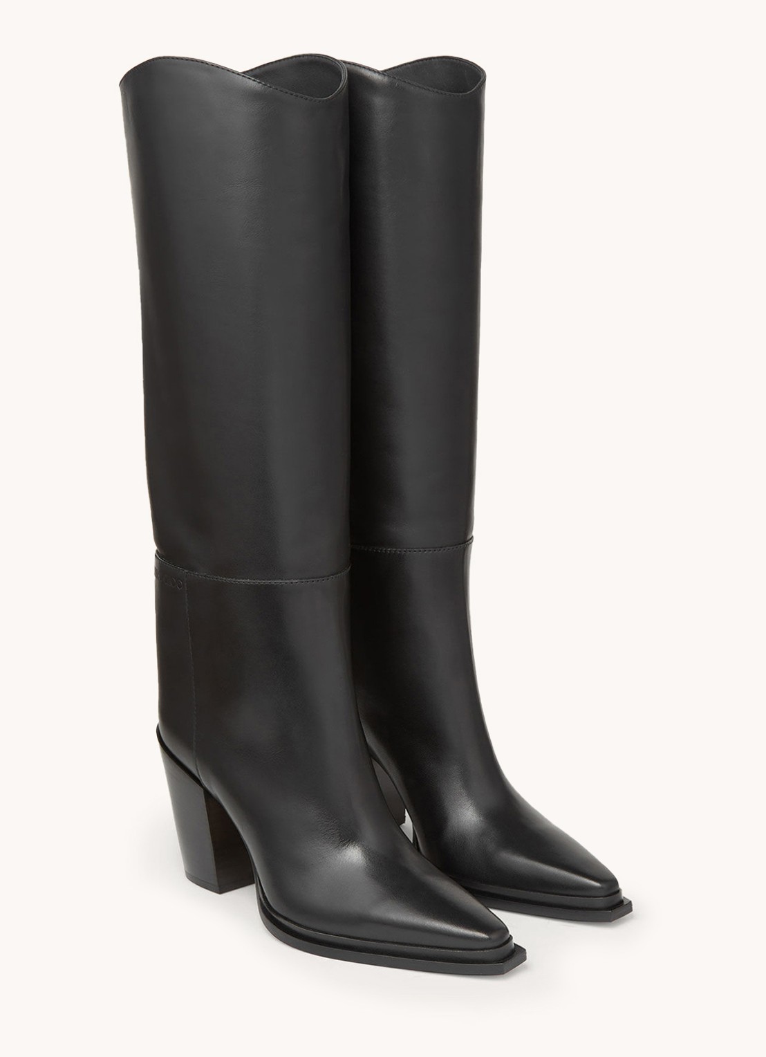 Jimmy Choo Cece 80 laars van kalfsleer - detail zwart