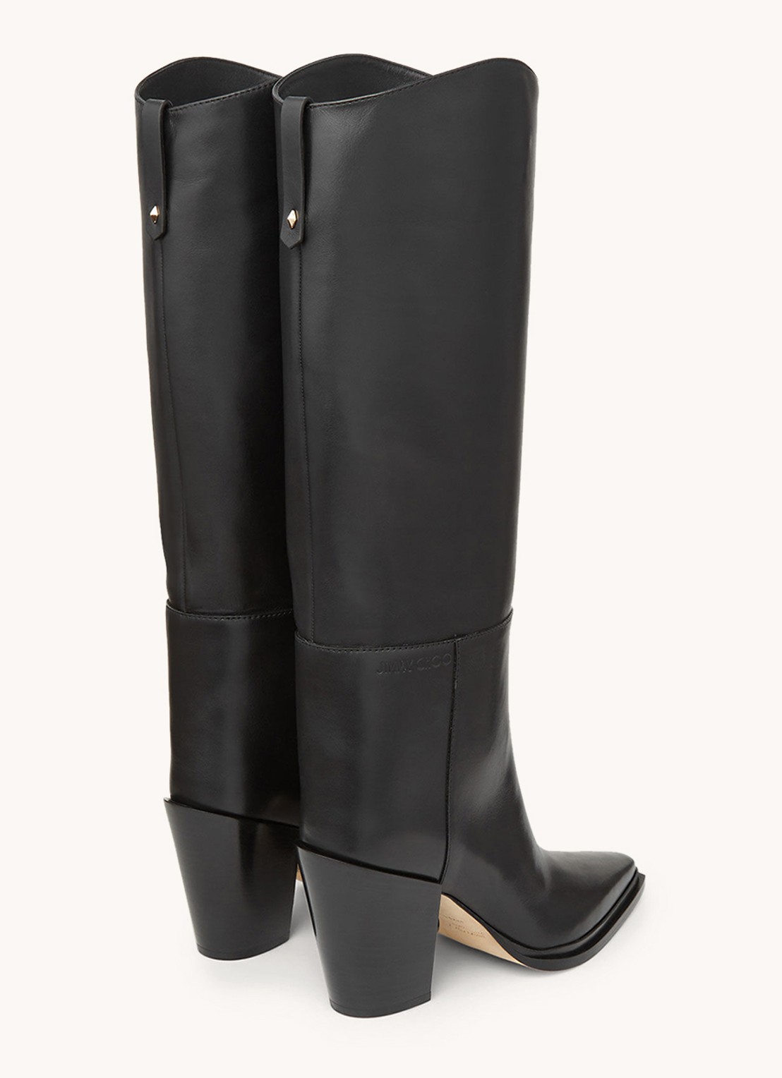 Jimmy Choo Cece 80 laars van kalfsleer - detail 4 zwart