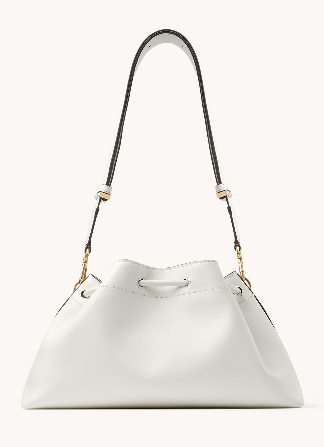 Jimmy Choo Cinch M schoudertas van kalfsleer - achterkant 7 wit