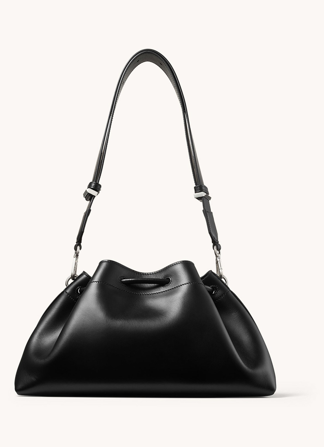 Jimmy Choo Cinch M schoudertas van kalfsleer - achterkant 7 zwart