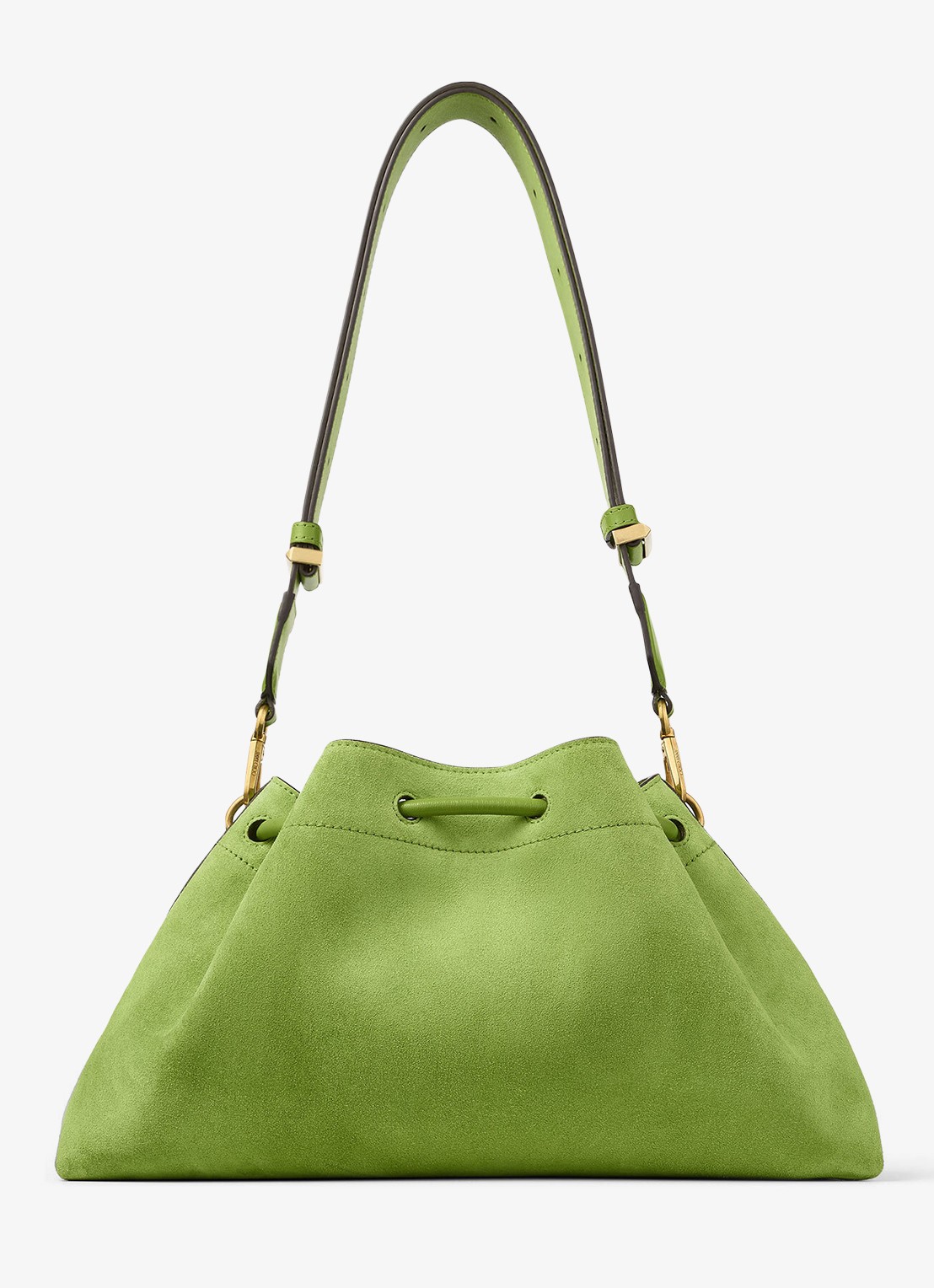 Jimmy Choo Cinch M schoudertas van kalfssuède - achterkant 6 groen