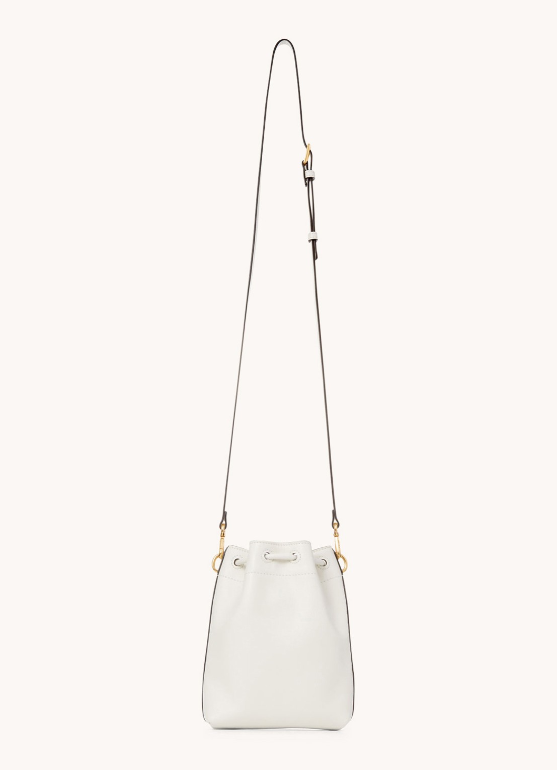 Jimmy Choo Cinch Mini crossbodytas van kalfsleer - achterkant 3 gebroken wit