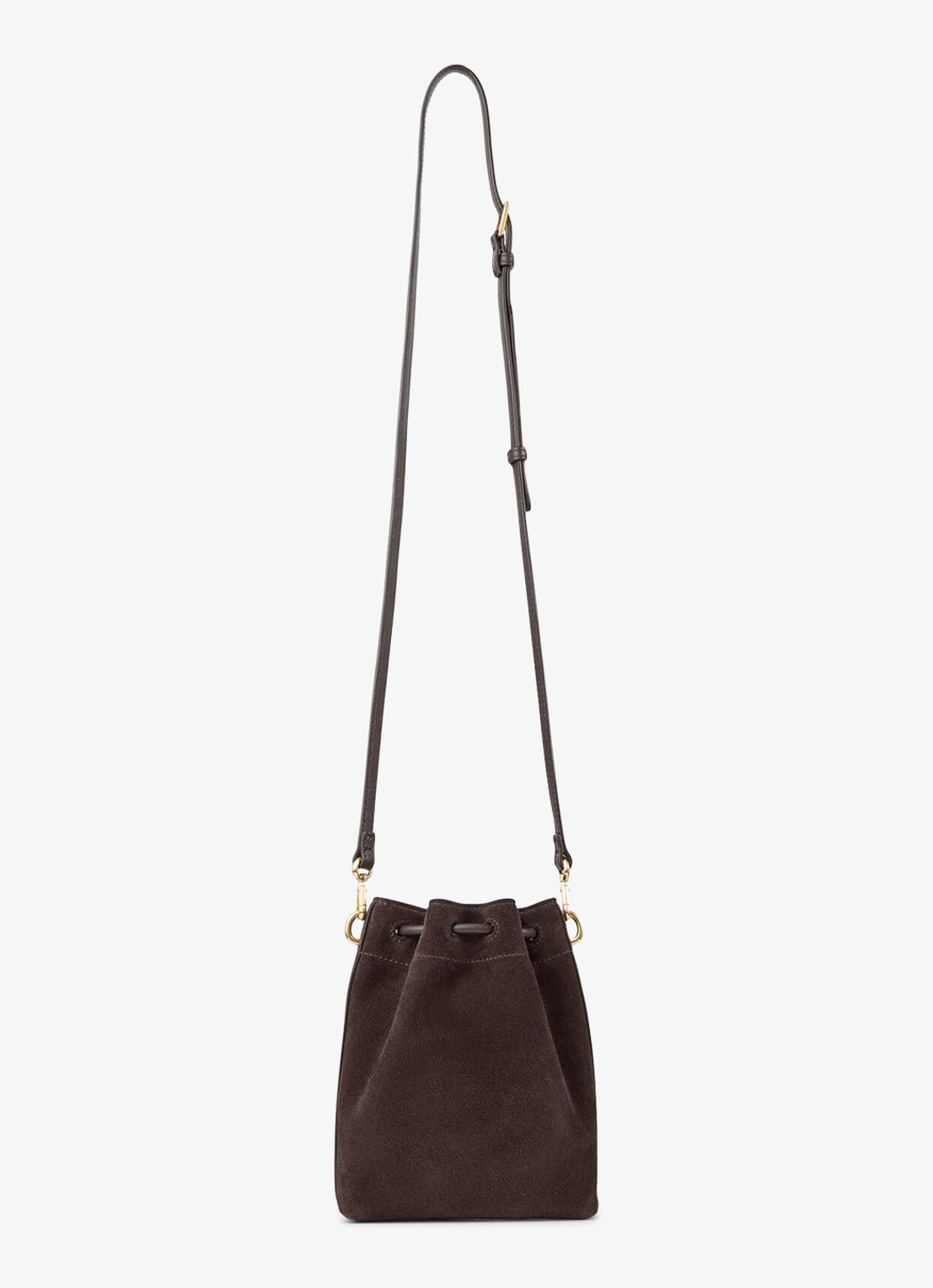 Jimmy Choo Cinch Mini handtas van kalfssuède - detail 3 donkerbruin