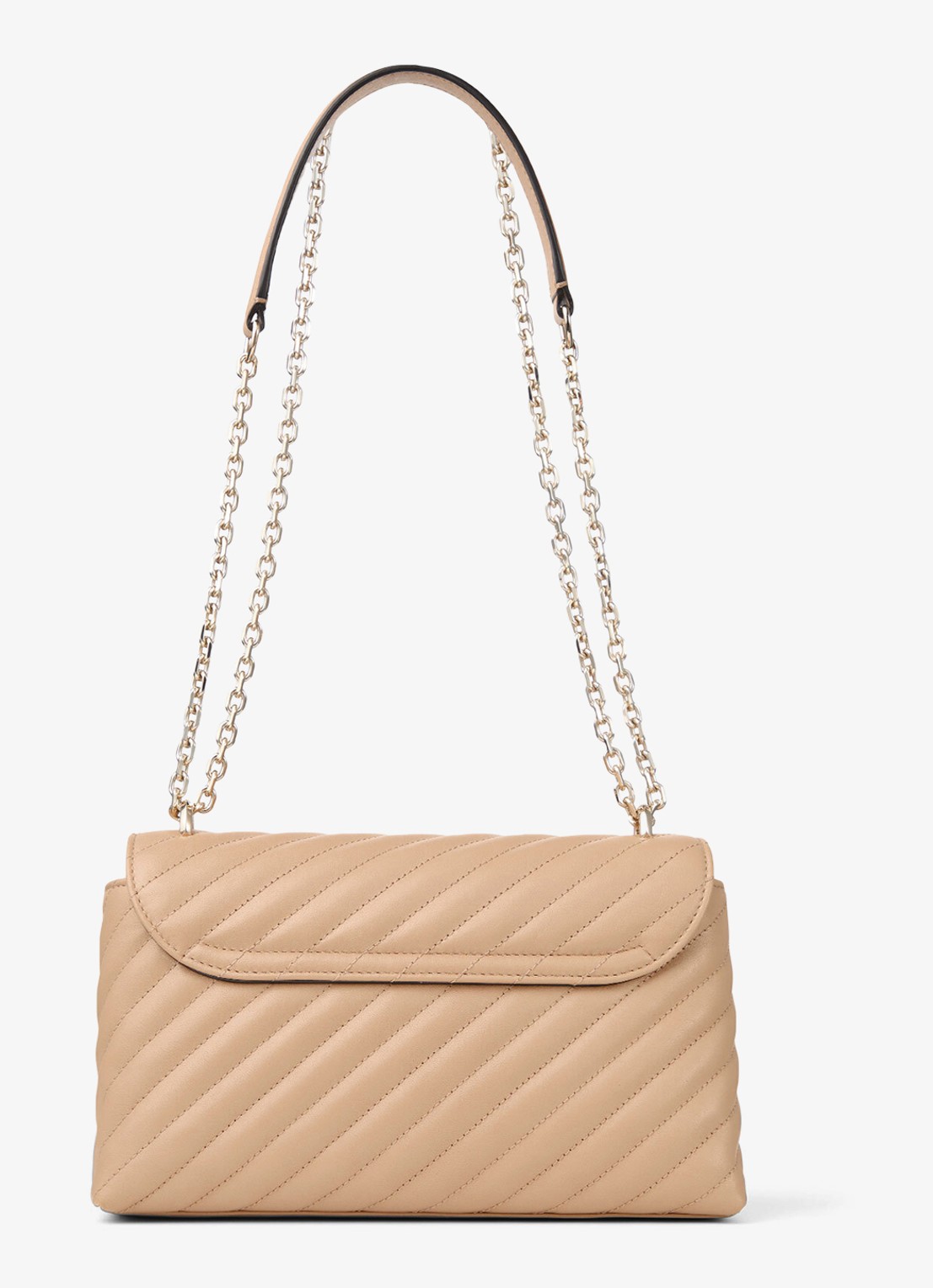 Jimmy Choo Curve M crossbodytas van lamsleer - achterkant 4 beige
