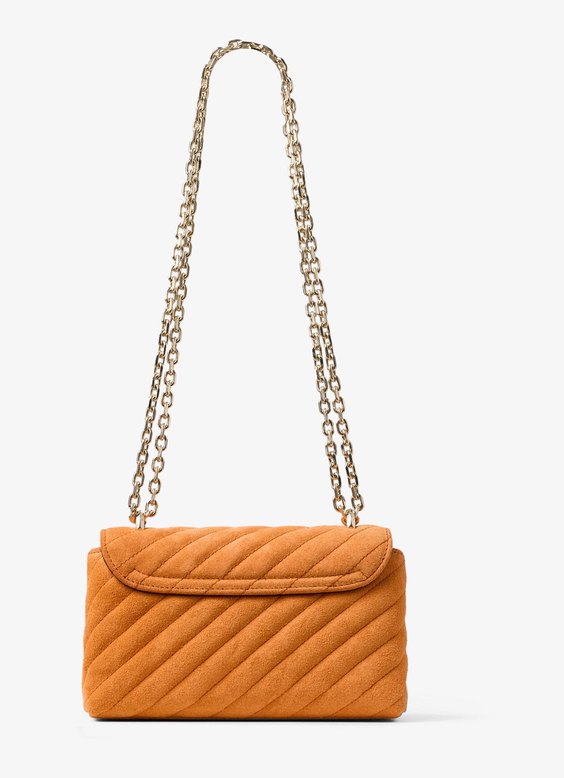 Jimmy Choo Curve S crossbodytas van kalfssuède - achterkant 6 oranje