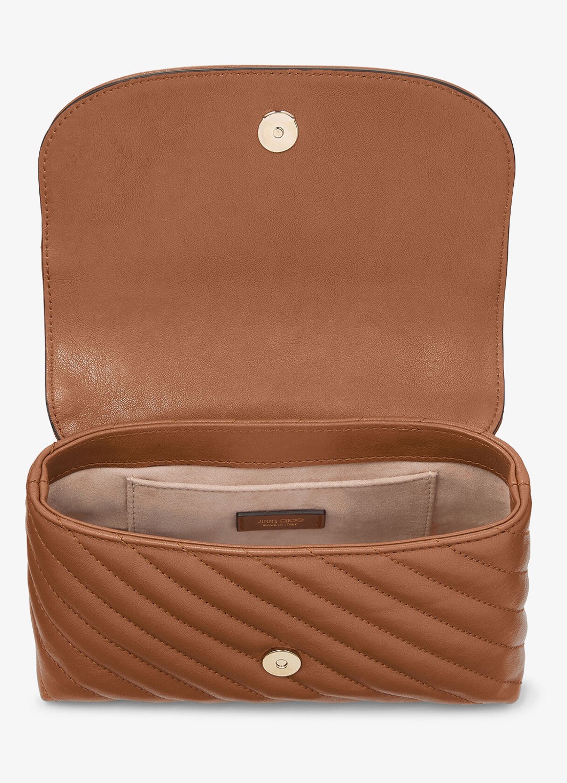 Jimmy Choo Curve S crossbodytas van schapenleer - detail 3 bruin