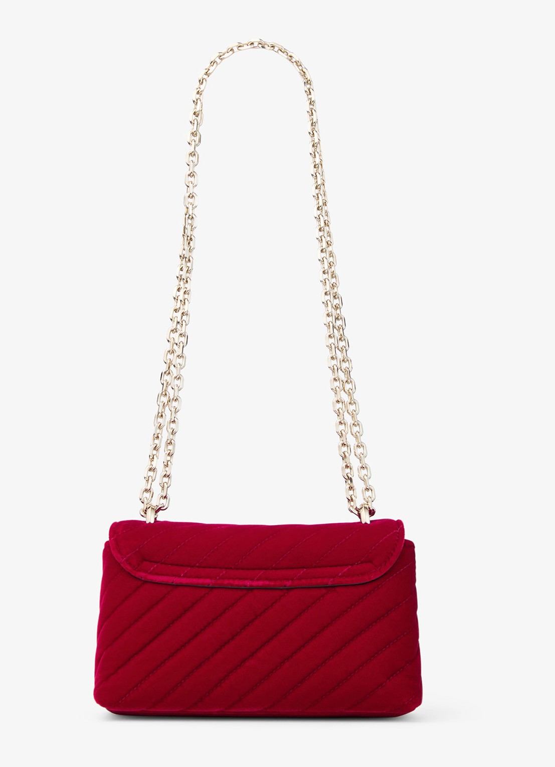 Jimmy Choo Curve Xbody/S crossbodytas van fluweel - achterkant 3 rood