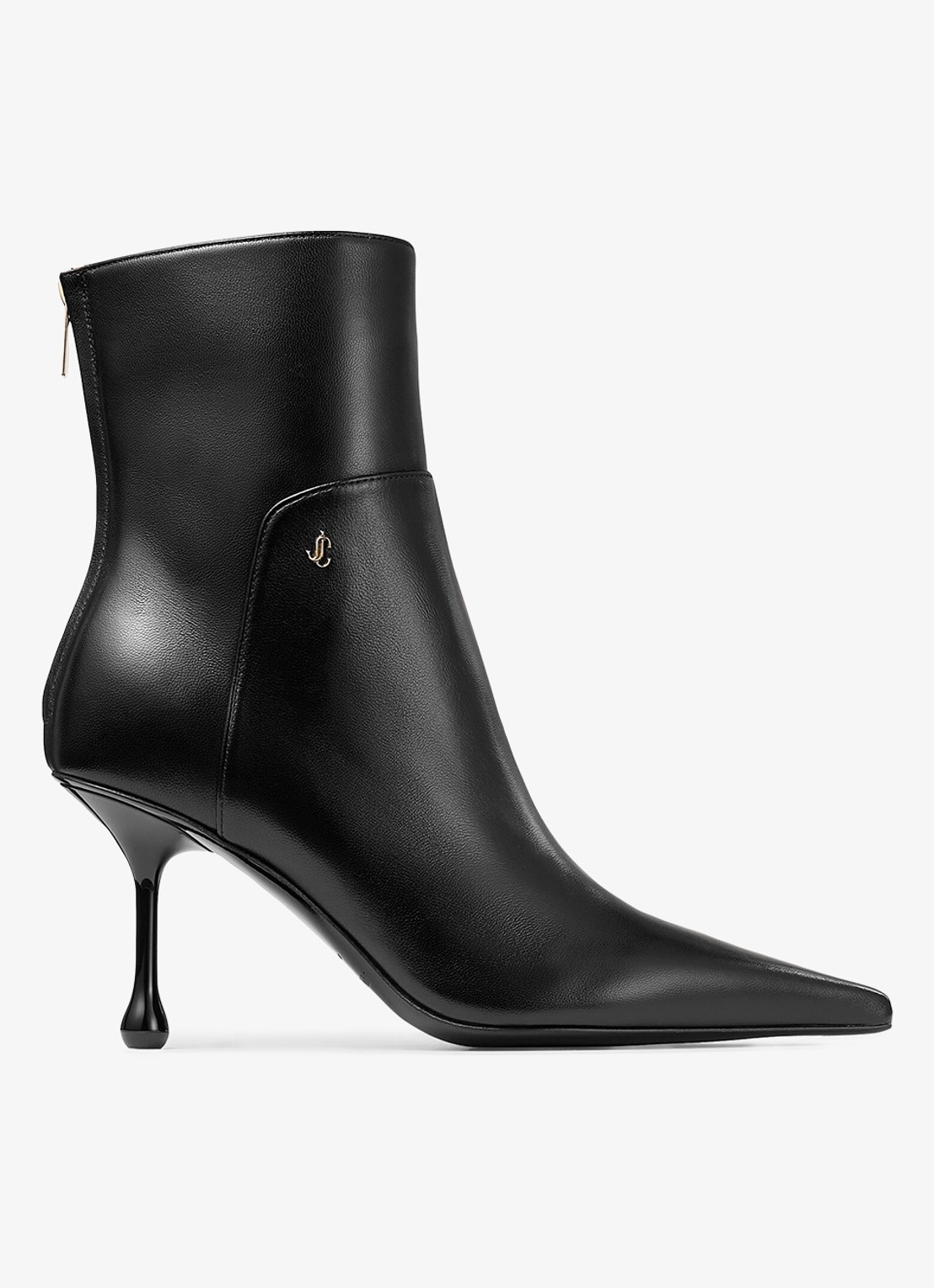 Jimmy Choo Cycas AB 80 enkellaarsje van leer - voorkant 2 zwart