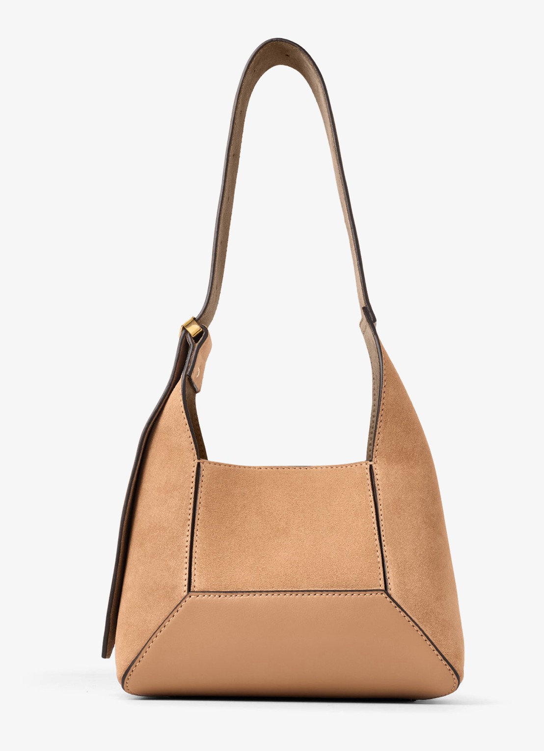 Jimmy Choo Diamond Hobo/M schoudertas van kalfssuède - achterkant 5 lichtbruin