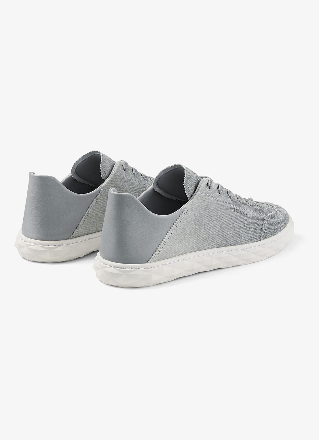 Jimmy Choo Diamond Light Flex/F sneaker met leren details - achterkant 4 grijs