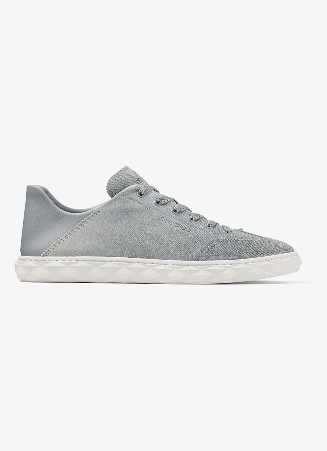 Jimmy Choo Diamond Light Flex/F sneaker met leren details - voorkant 5 grijs