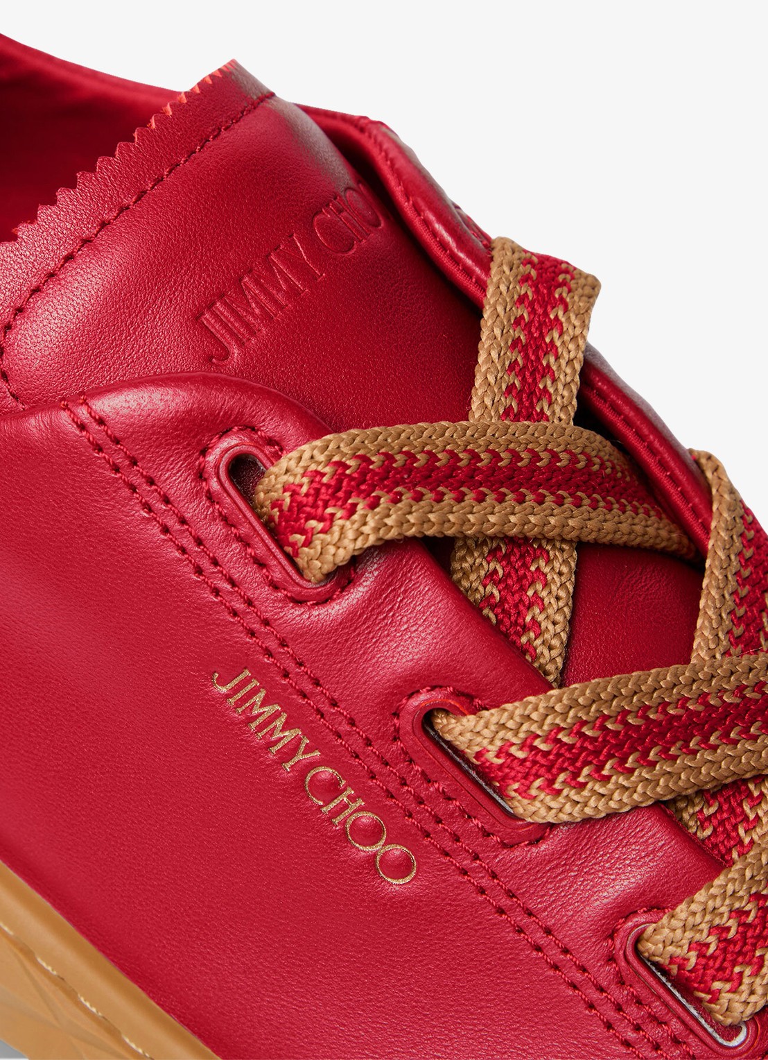 Jimmy Choo Diamond Light Flex/F sneaker van leer - detail 7 rood