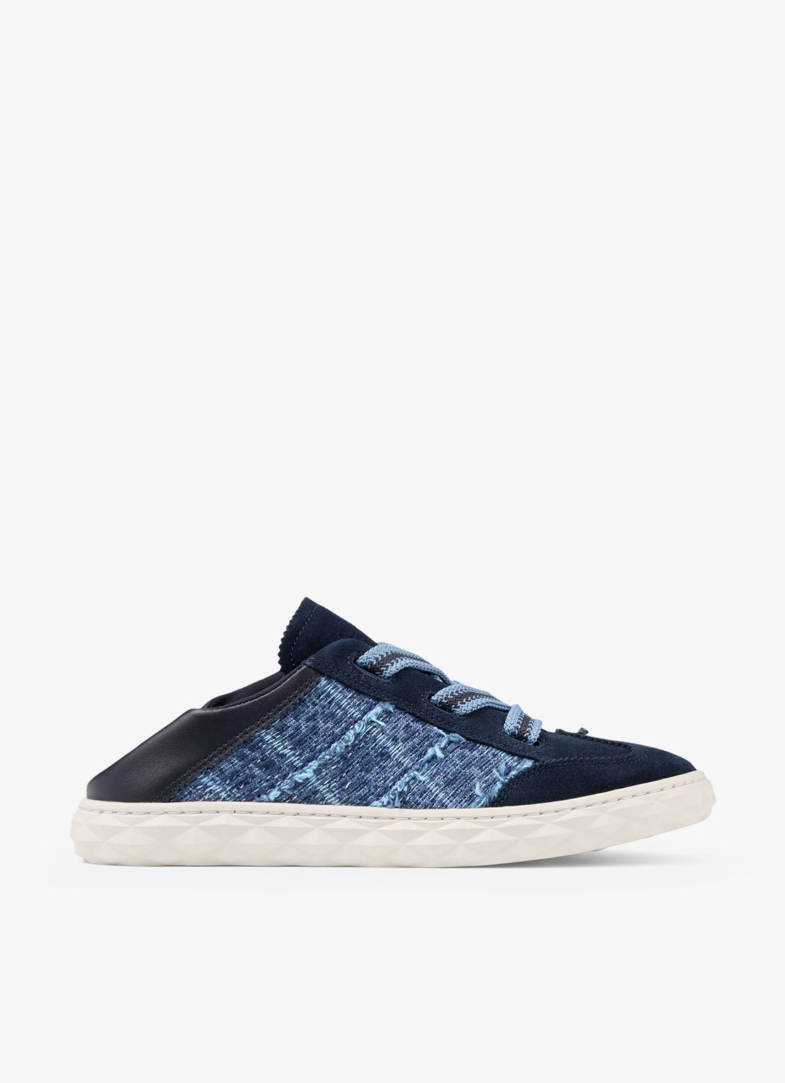 Jimmy Choo Diamond Light Flex/F sneaker van leer - detail 4 donkerblauw
