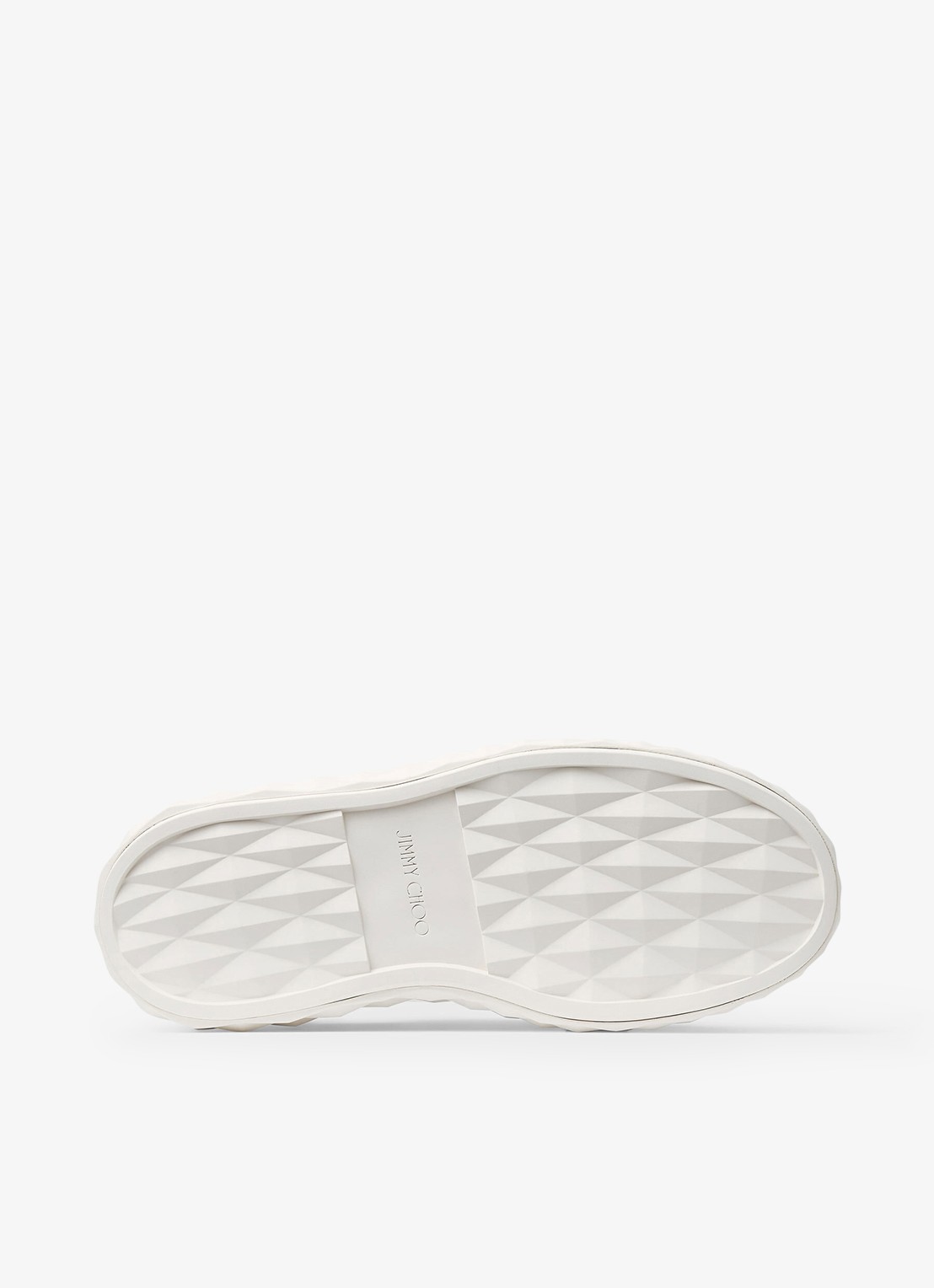 Jimmy Choo Diamond Maxi/F II sneaker van lamsleer met imitatieparels - detail 7 gebroken wit