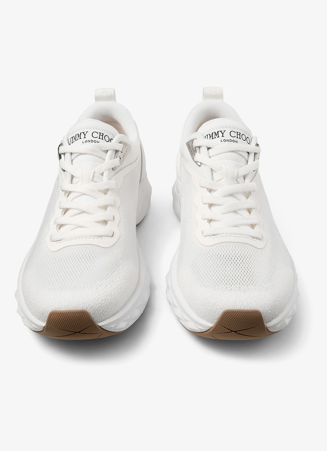 Jimmy Choo Diamond Run/F sneaker met lamsleren details - detail 2 wit