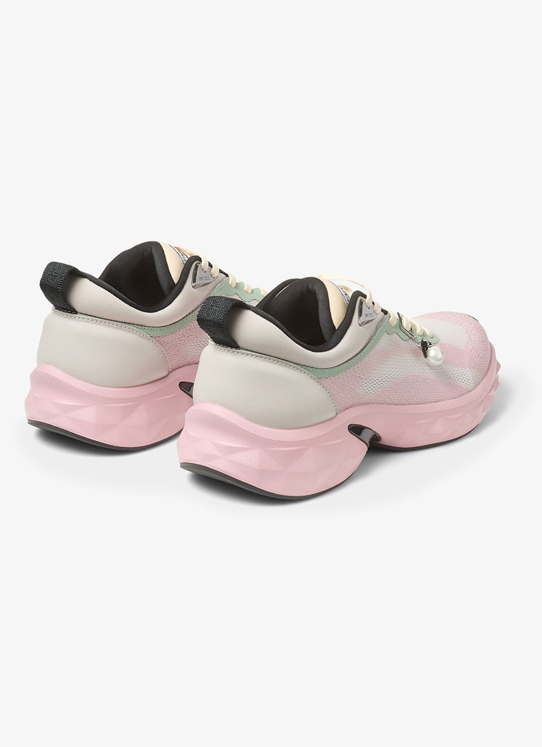 Jimmy Choo Diamond Run/F sneaker met lamsleren details - achterkant 5 roze