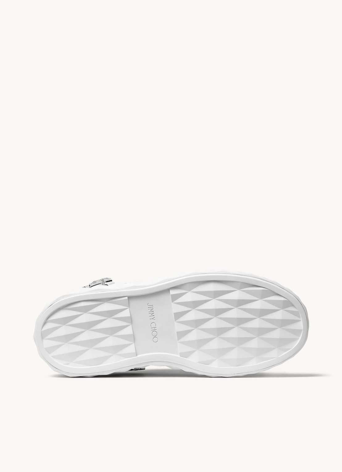 Jimmy Choo Diamond Sling sneaker met strass en kalfsleren details - detail 6 wit