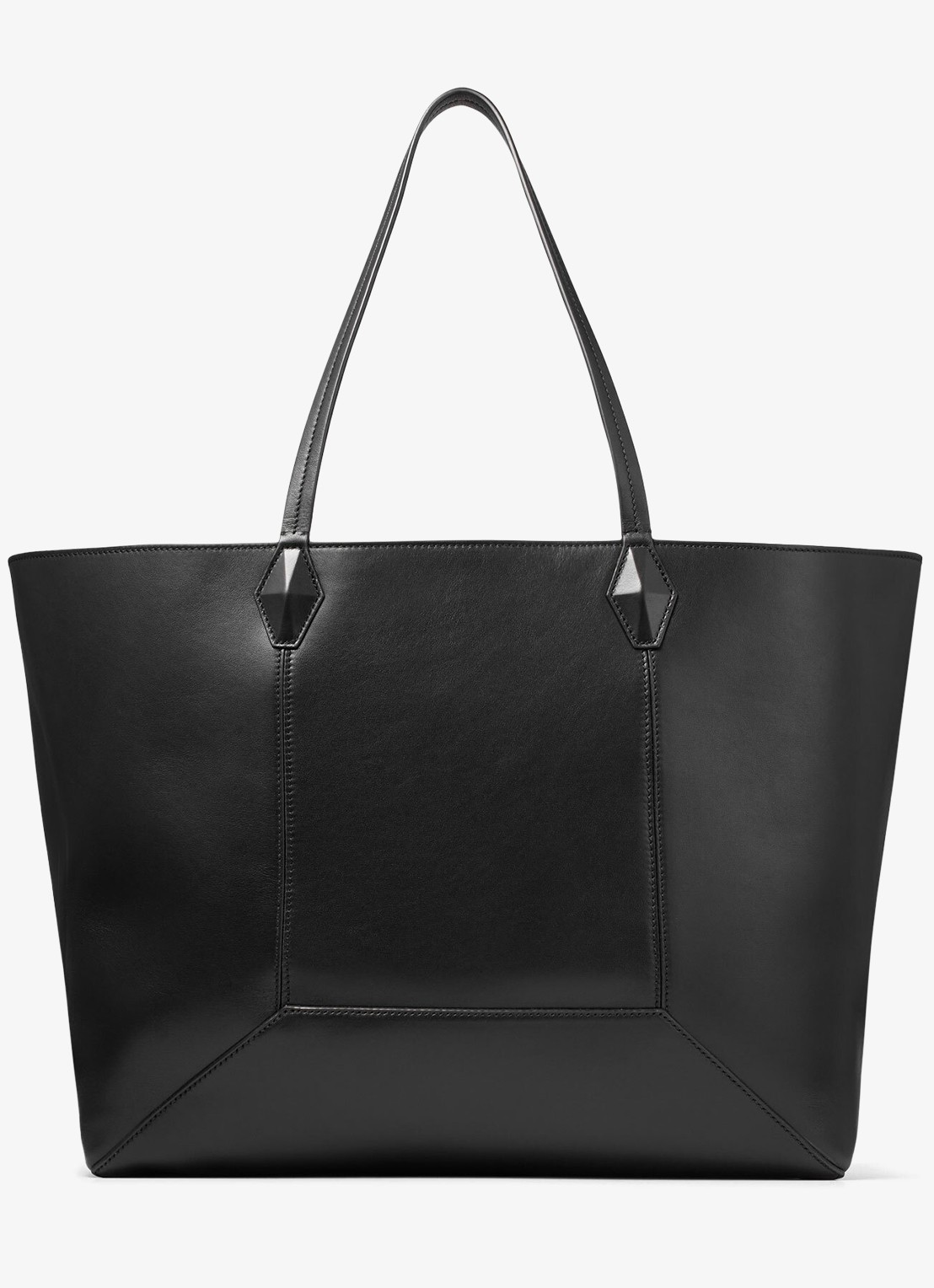 Jimmy Choo Diamond Tote/L shopper van kalfsleer - achterkant zwart