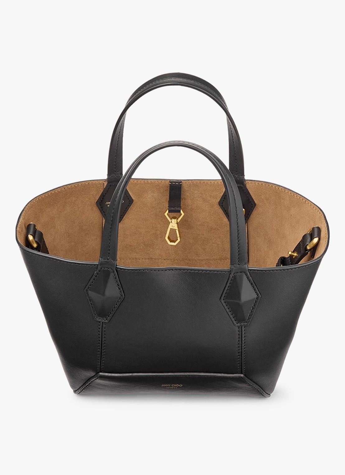 Jimmy Choo Diamond Tote/S handtas van kalfsleer  - detail 3 zwart