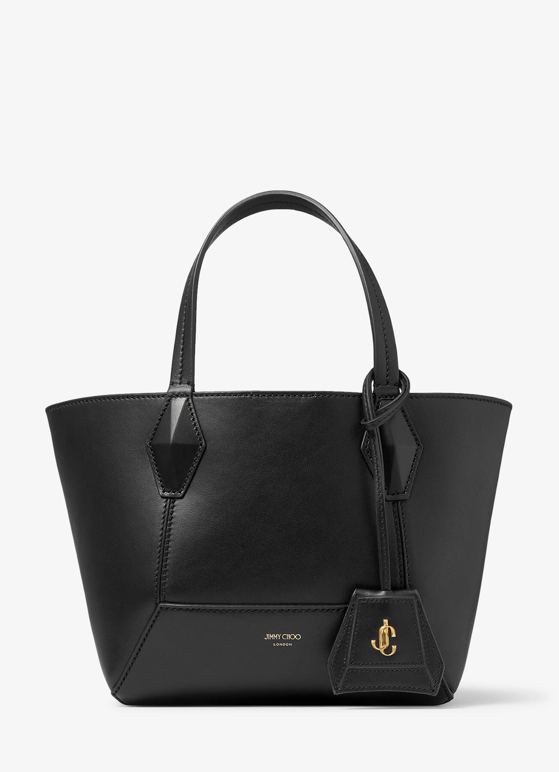 Jimmy Choo Diamond Tote/S handtas van kalfsleer  - voorkant 5 zwart