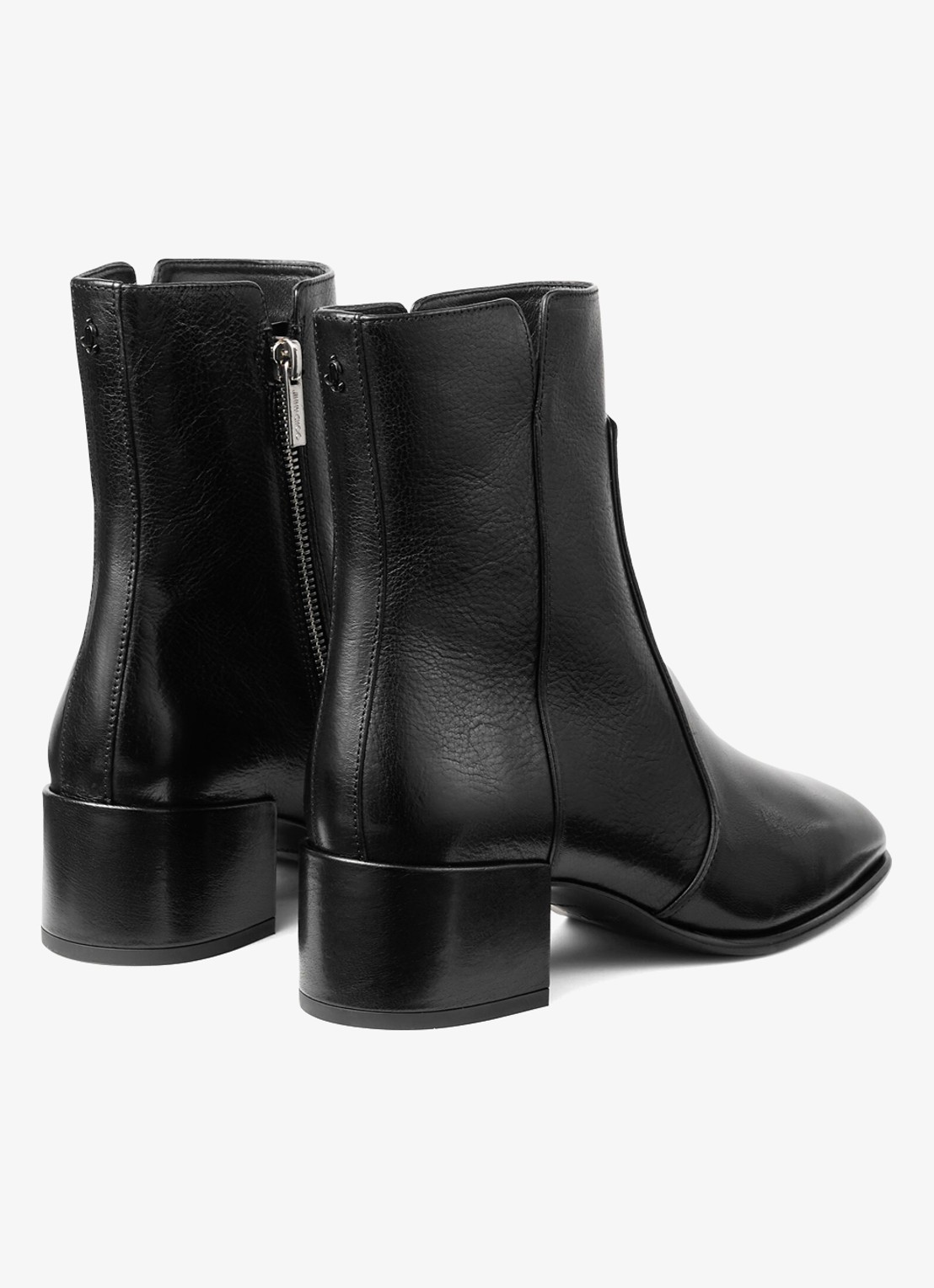Jimmy Choo Eliot 45 enkellaarsje van leer - achterkant 3 zwart