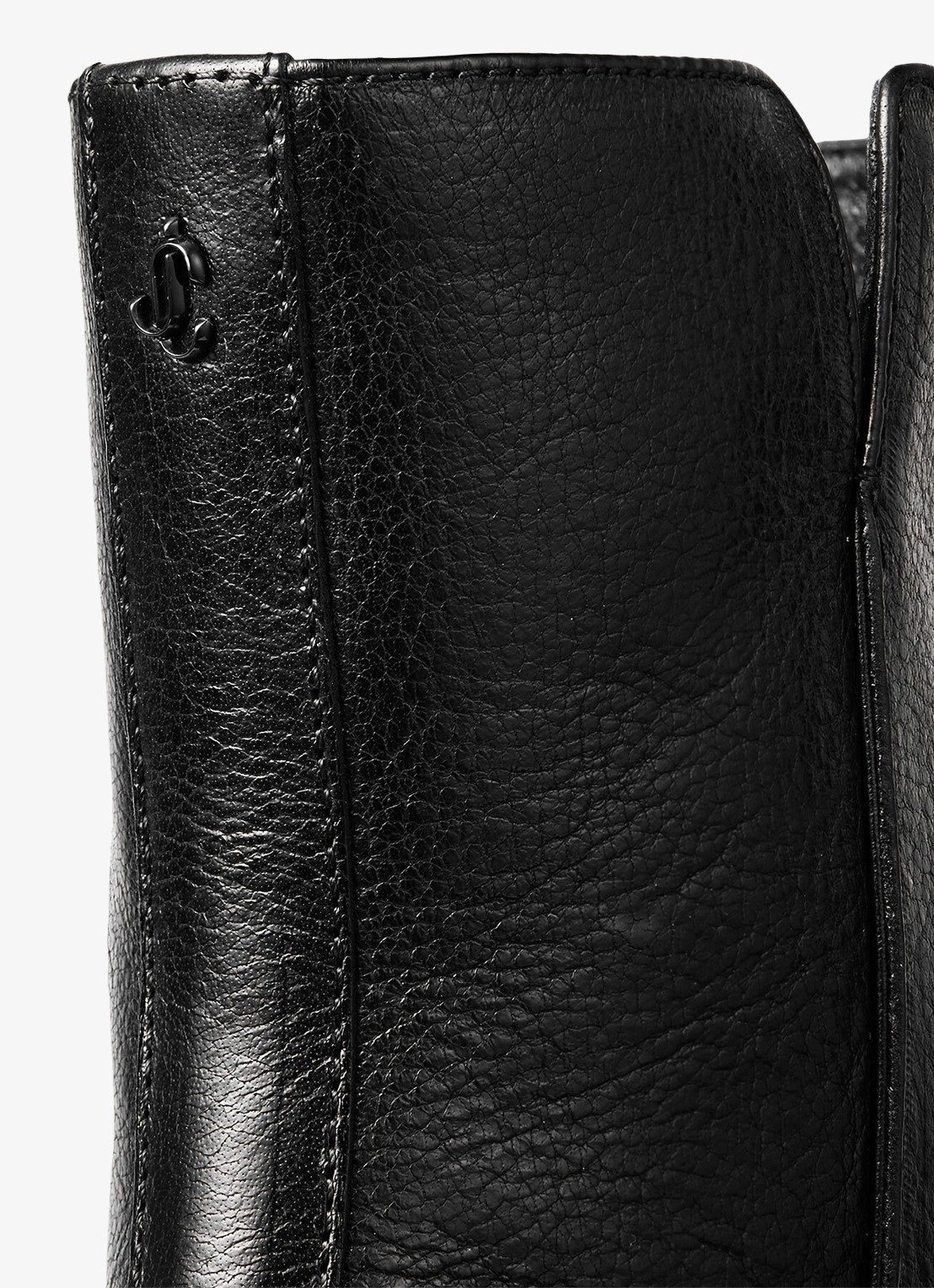 Jimmy Choo Eliot 45 enkellaarsje van leer - detail 4 zwart