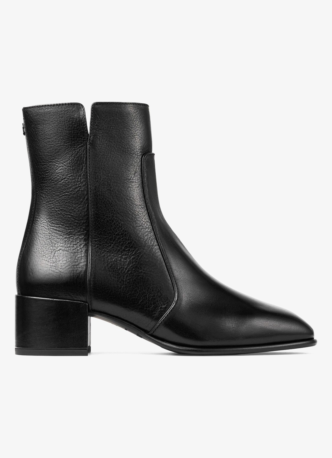 Jimmy Choo Eliot 45 enkellaarsje van leer - voorkant zwart