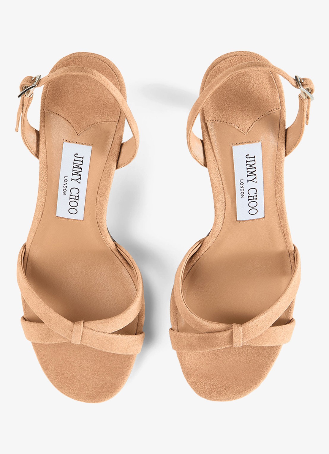 Jimmy Choo Elsy 70 sandalette van geitensuède - detail 5 lichtbruin