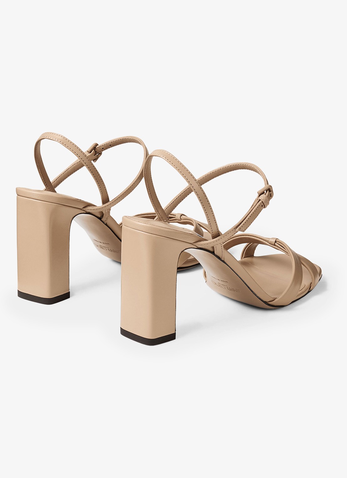 Jimmy Choo Elsy/Bh 85 sandalette van lamsleer - achterkant 5 beige