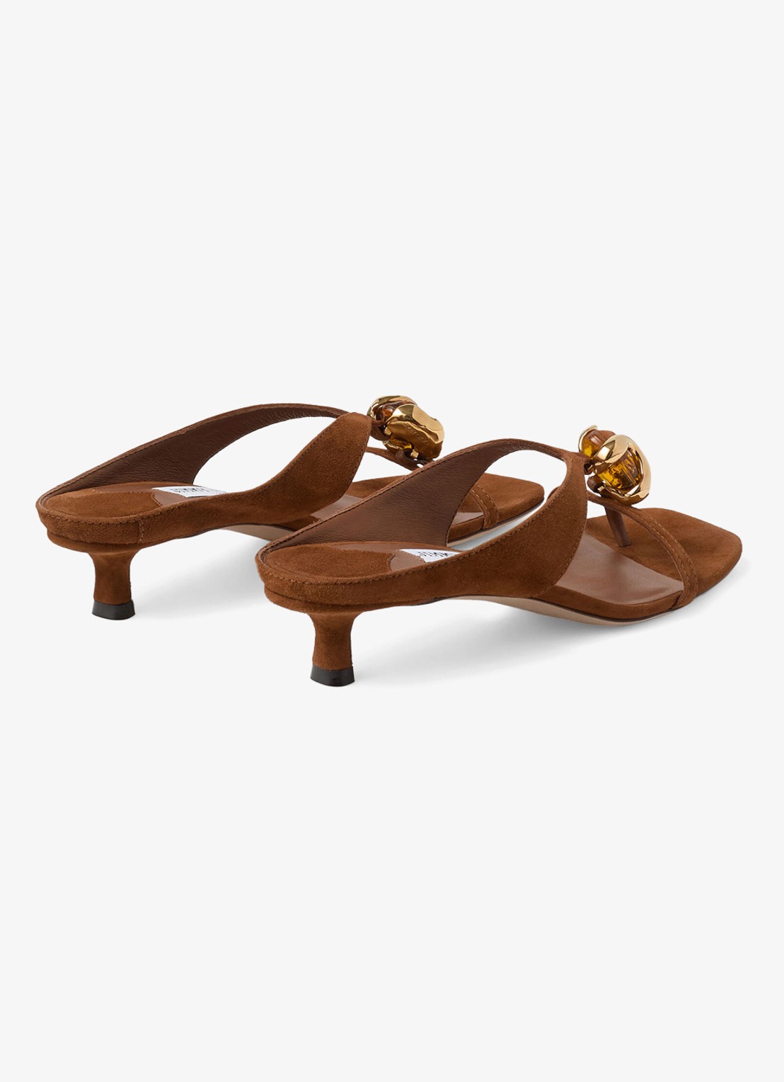 Jimmy Choo Emeri Stone 35 muiltje van geitenleer - achterkant 3 bruin