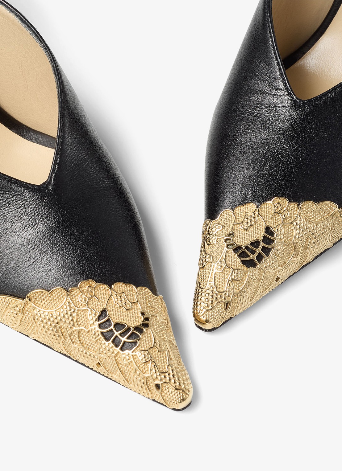 Jimmy Choo Faiz 100 sandalette van leer - detail 3 zwart