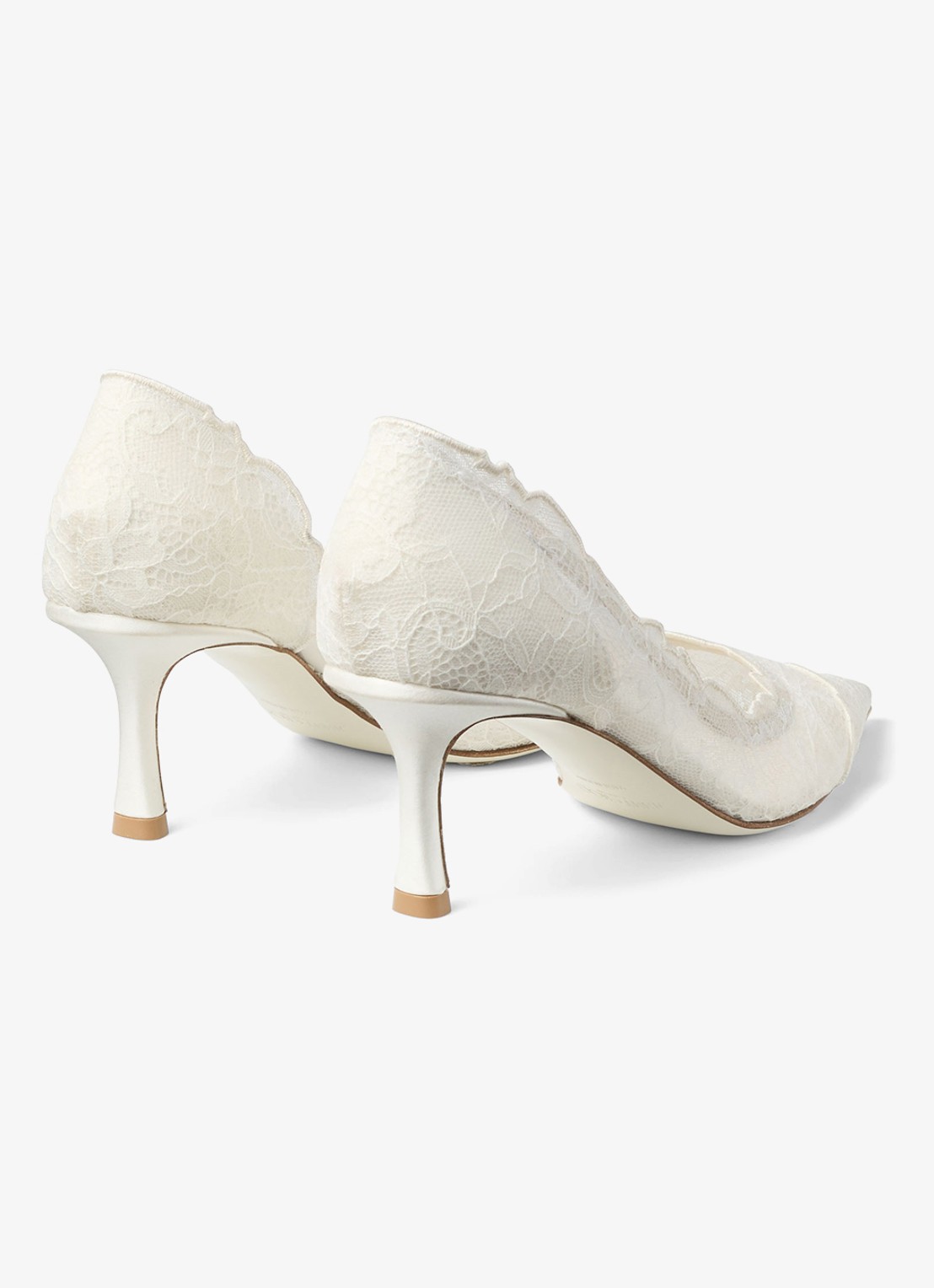Jimmy Choo Faiz 65 pump van kant - achterkant 5 gebroken wit
