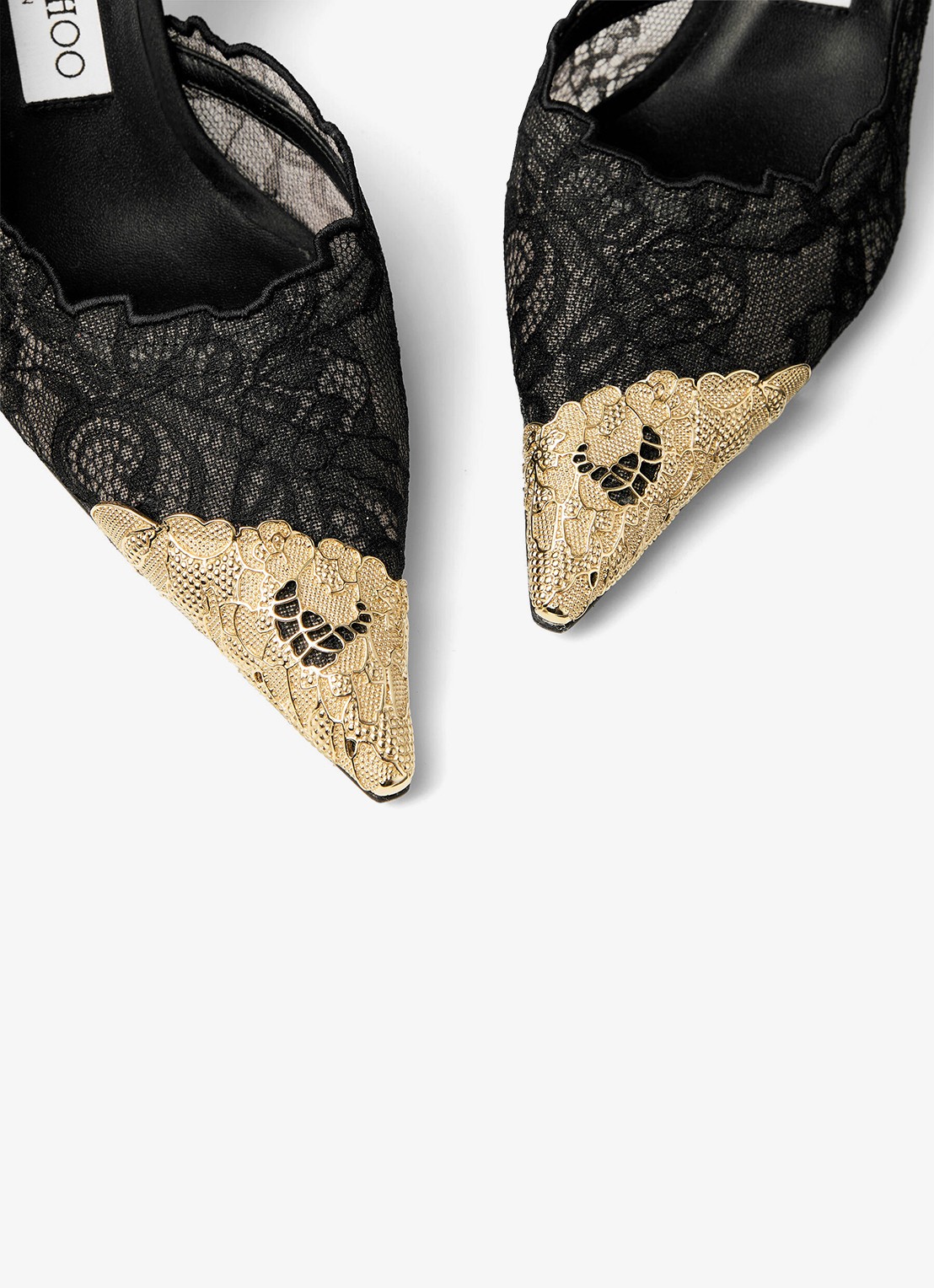 Jimmy Choo Faiz 65 pump van kant - detail 2 zwart