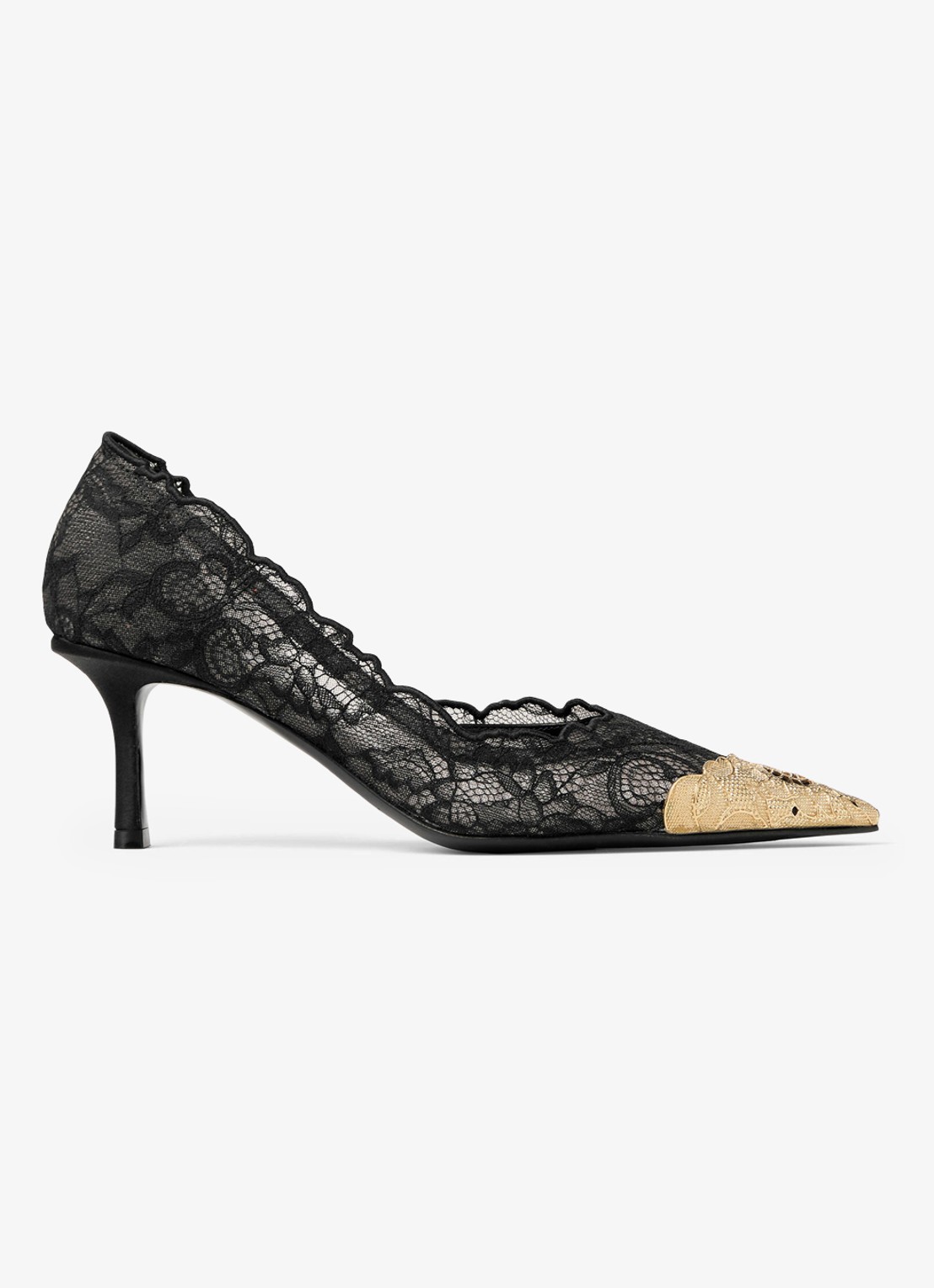 Jimmy Choo Faiz 65 pump van kant - voorkant 4 zwart
