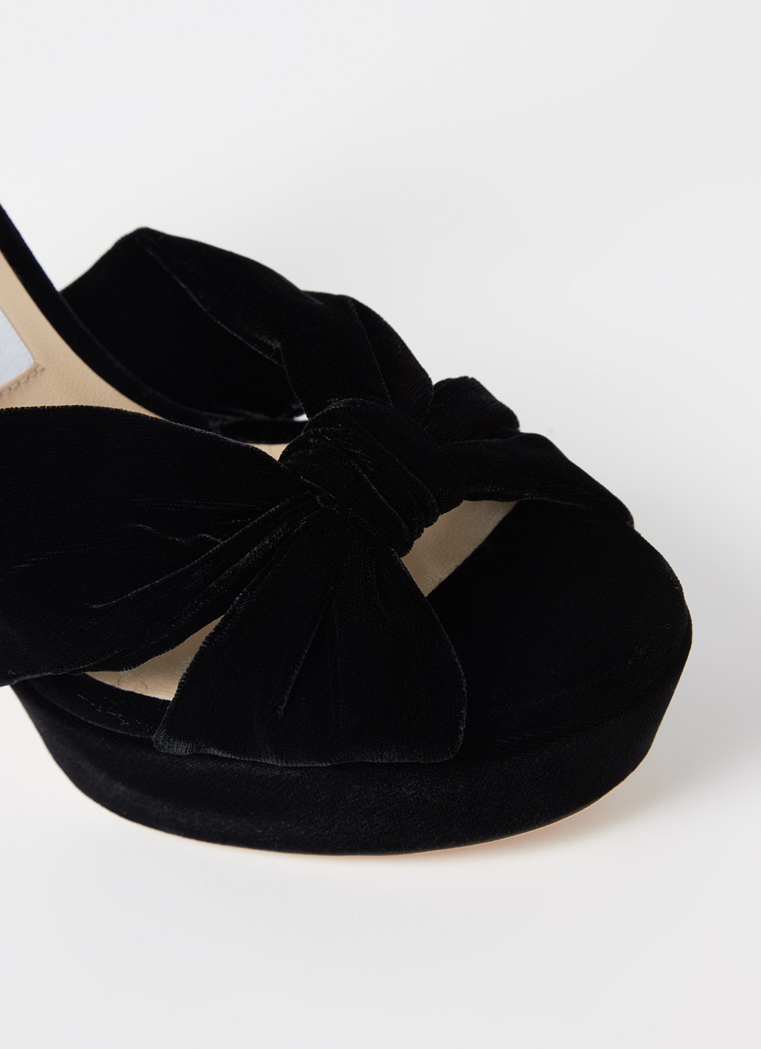 Jimmy Choo Heloise 120 sandalette van fluweel  - detail 4 zwart