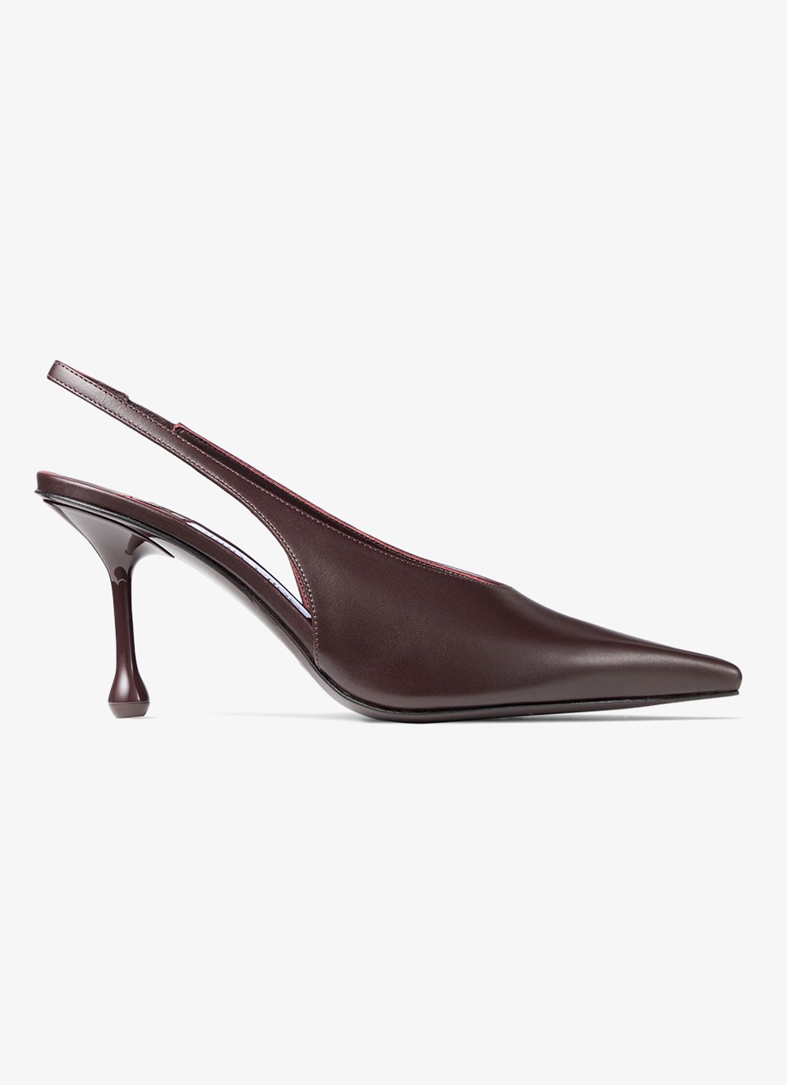 Jimmy Choo Isa 80 slingback van kalfsleer - voorkant 2 bordeauxrood
