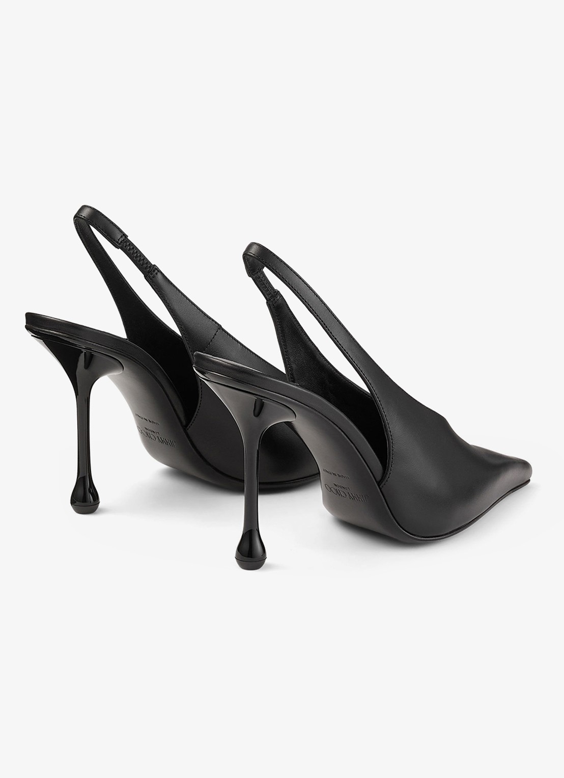 Jimmy Choo Isa 95 slingback van kalfsleer - achterkant 3 zwart