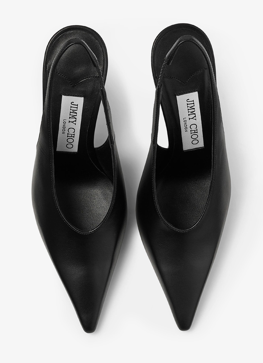 Jimmy Choo Isa 95 slingback van kalfsleer - detail 4 zwart