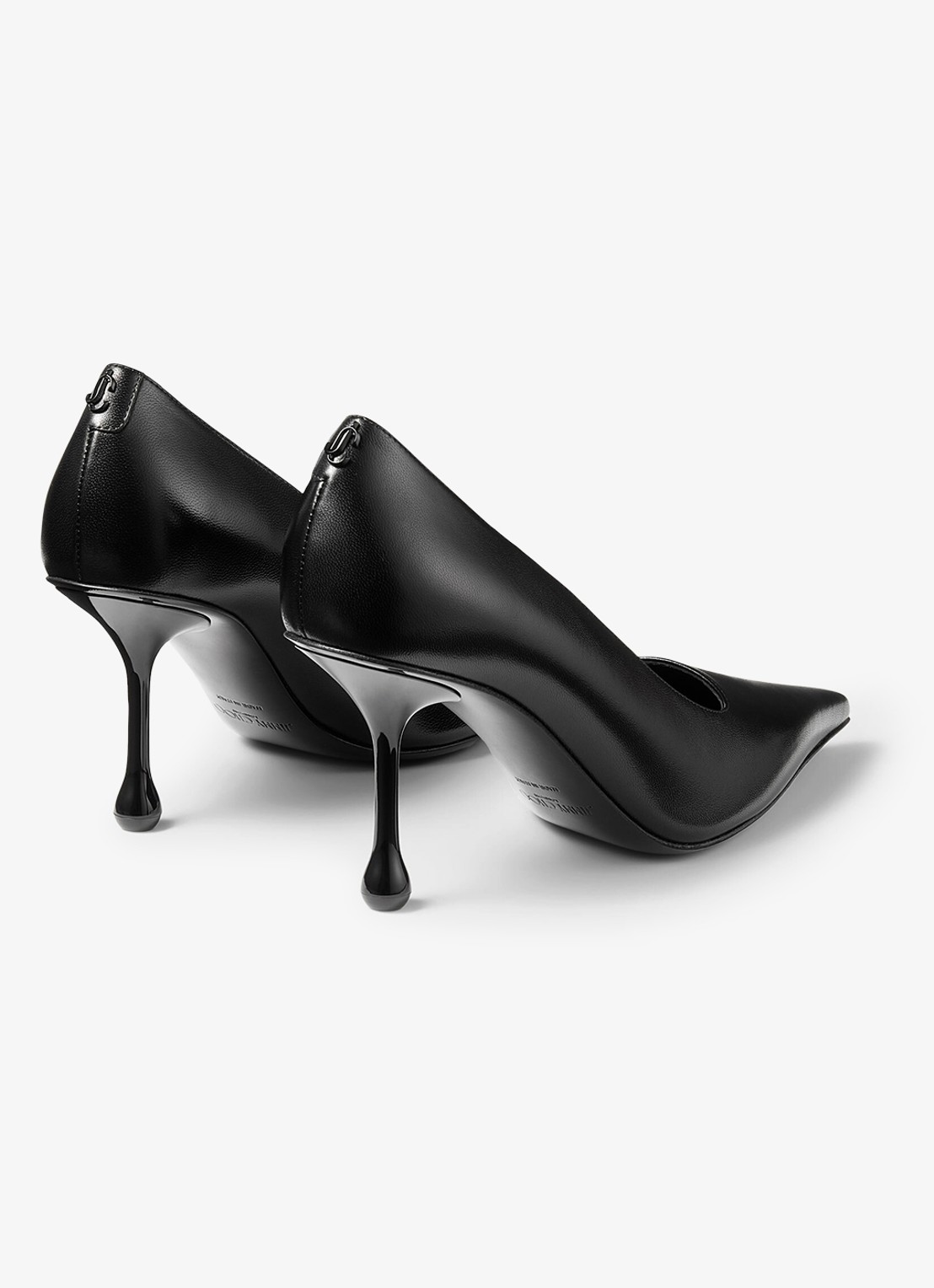 Jimmy Choo Ixia 80 pump van lamsleer - achterkant 4 zwart